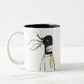 Büro-Monster 1 Zweifarbige Tasse (Links)