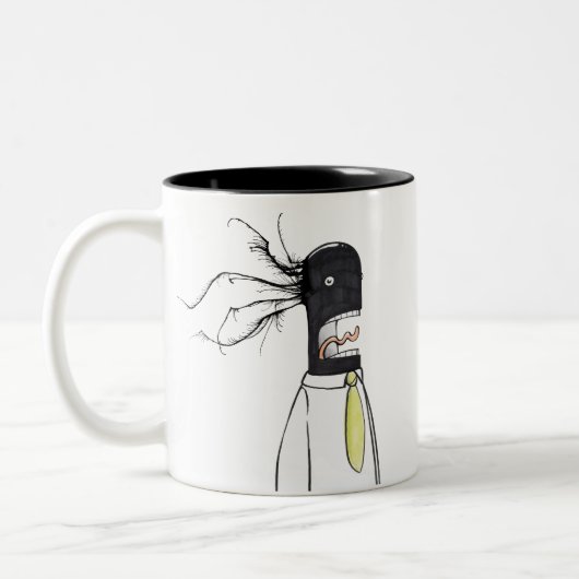 Büro-Monster 1 Zweifarbige Tasse (Links)