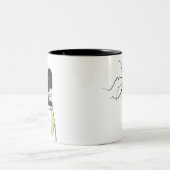 Büro-Monster 1 Zweifarbige Tasse (Mittel)