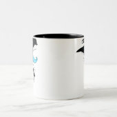 Büro-Monster 2 Zweifarbige Tasse (Mittel)