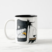 Büro-Monster 3 Zweifarbige Tasse (Links)