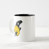 Büro-Monster 4 Zweifarbige Tasse (Vorderseite Links)