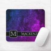 Büro Mystic-Topaz | Name Lila Pink Blue Ombre Mousepad (Mit Mouse)