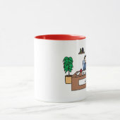 Büro Ninja - personalisierte Cartoon-Tasse Tasse (Zentrum)