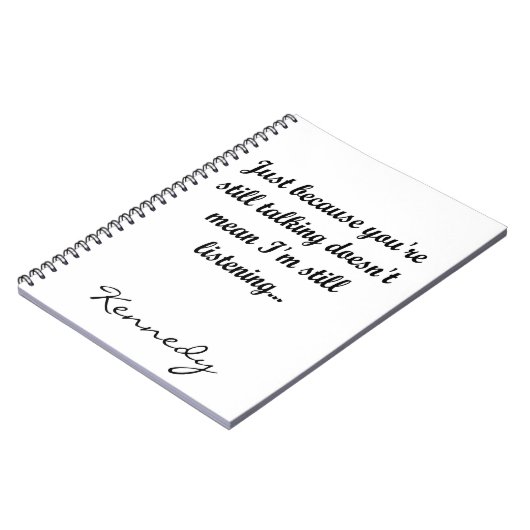 Büro noch sprechen | Sassy Spaß Niedlich Funny Jok Notizblock (Linke Seite)