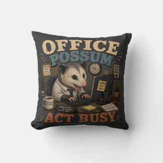 Büro-Opossum "Sich geschäftig geben" Lustiges Tier Kissen