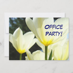 Büro-Party! Einladungen Weiße Gelbe Tulpen