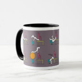 Büro Pilates Tasse, braun Tasse (Vorderseite Links)