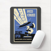 Büro-Propaganda: Downloads (blau) Mousepad (Mit Mouse)