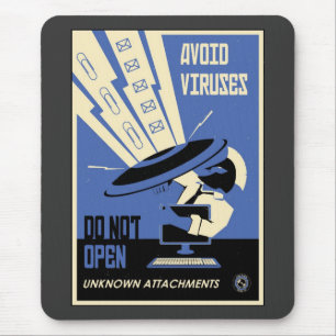 Büro-Propaganda: Downloads (blau) Mousepad