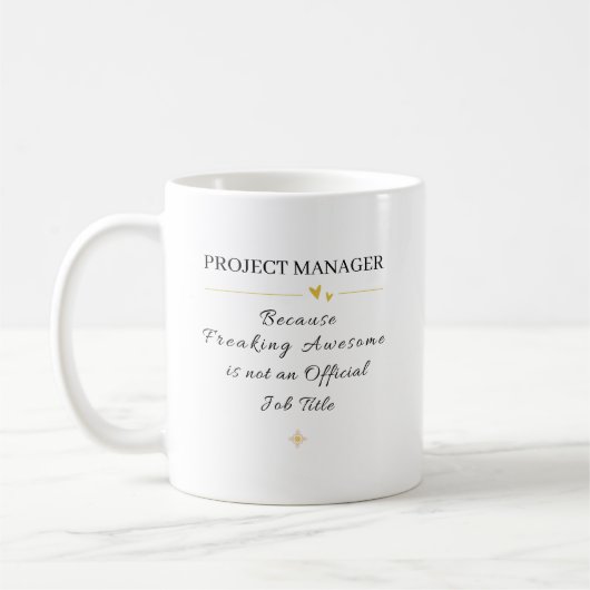 Büro-Quote für Projektmanager Kaffeetasse (Links)