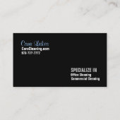Büro-Reinigungs-Visitenkarten Visitenkarte (Rückseite)