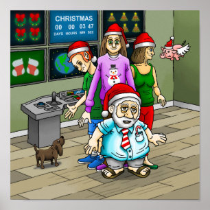 Büro Santa Claus Poster