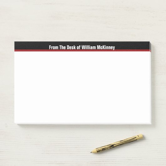 Büro-Schreibtisch-Notiz-Monogramm-modernes Post-it Klebezettel (Auf Schreibtisch)