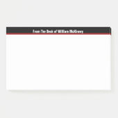 Büro-Schreibtisch-Notiz-Monogramm-modernes Post-it Klebezettel (Vorderseite)