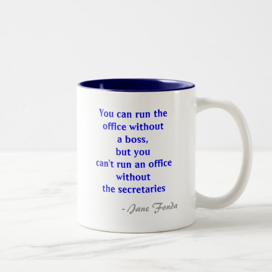 Büro-Sekretär Quote Mug Zweifarbige Tasse (Rechts)