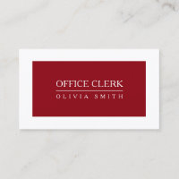 Büro-Sekretärs-berufliches tiefrotes