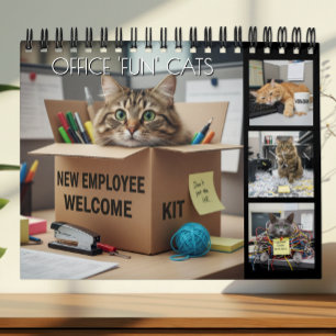 Büro-Spaß-Katzen-Fotokalender 2026 / Business-Katz Kalender