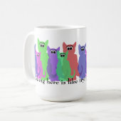 Büro-Tasse; hier arbeiten wie das In Herden leben Kaffeetasse (Vorderseite Links)