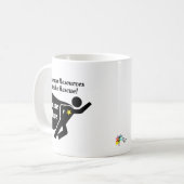 Büro-Tasse Superheld Personalabteilung Kaffeetasse (Vorderseite Links)