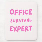 'Büro-Überlebens-Experte' Lustiges Geschenk für Ko Mousepad (Vorne)