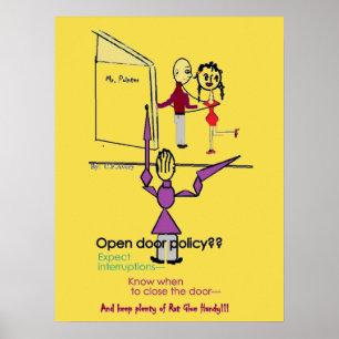 Büro-Wandposter / Open-Door-Policy Poster