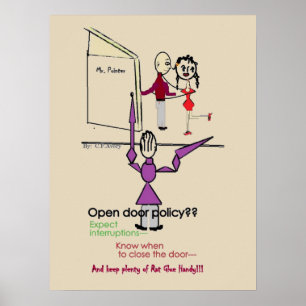 Büro-Wandposter / Open-Door-Politik Poster