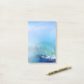 Büro - Wasserfarbenfrohe Meereswellen Post-it Klebezettel (Auf Schreibtisch)