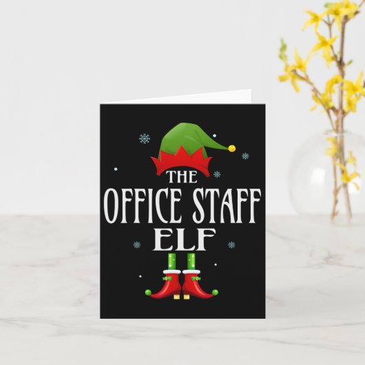 Büroangestellte Elf Xmas Matching Family Group Chr Karte (Gelbe Blume)