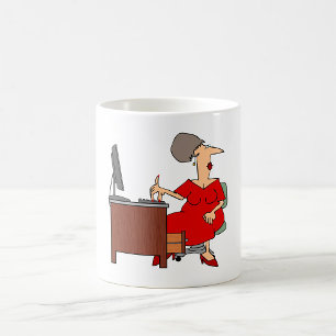 Büroangestellte Frau Kaffeetasse