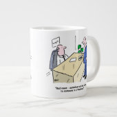 Büroangestellte wurden entdeckt. Office Life Jumbo-Tasse (Vorderseite Rechts)