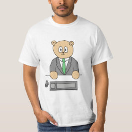 Büroangestellter in einer grünen Bindung T-Shirt