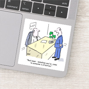 Büroangestellter ist aufgefallen aufkleber