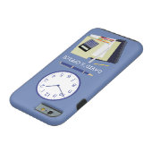 Büroarbeit und Uhr Blau Case-Mate iPhone Hülle (Unterseite)