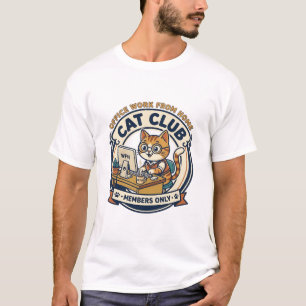 Büroarbeit von zu Hause aus Katze Katzenliebhaber- T-Shirt