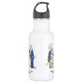 Büroarbeiter werden von jemandem bemerkt. Funny Edelstahlflasche (Vorderseite)