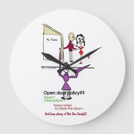 Büroassistenz/Rundgang Große Wanduhr (Vorderseite)