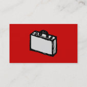 Bürobriefkasten oder Reisekoffer. Sketch über Rot Visitenkarte (Rückseite)