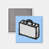 Bürobriefkasten oder Reisekoffer. Zeichen. Magnet (Vorderseite/Rückseite)