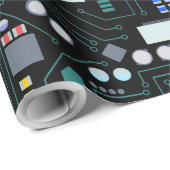 Bürodekor für Computerplatine Geschenkpapier (Rolleneckpunkt)