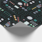 Bürodekor für Computerplatine Geschenkpapier (Ecke)