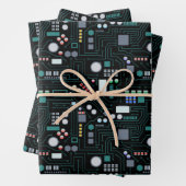 Bürodekor für Computerplatine Geschenkpapier Set (Beispiel)