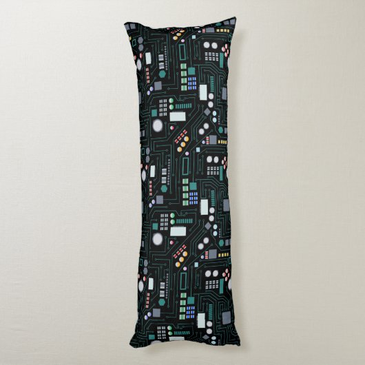 Bürodekor für Computerplatine Seitenschläferkissen (Rückseite (Vertikal))