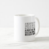 Bürodekorationsideen als positiver Denker Kaffeetasse (VorderseiteRechts)