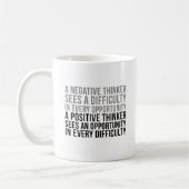 Bürodekorationsideen als positiver Denker Kaffeetasse (Links)