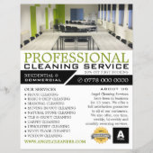 Büroeinstellungen, Werbung für Reinigungsdienste Flyer (Vorne)