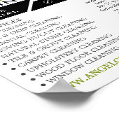 Büroeinstellungen, Werbung für Reinigungsdienste Poster (Ecke)