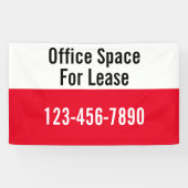 Bürofläche für Leasingnummer rot und weiß Banner (Horizontal)