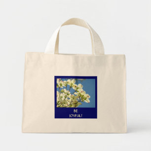 BÜROGESCHENKE Weiße Dogwood-Blüten Leinwand-Traget Mini Stoffbeutel