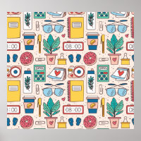 Bürogeschirr: Quirky-Seamless-Textur
